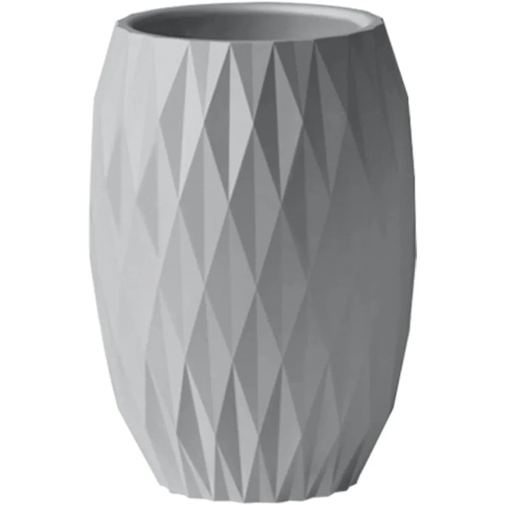 Luxury 8-Piece Grey Resin Bath Accessory Set for Vanity Countertops: Cotton Swab, Dish, Toothbrush Holder, Tumbler, Soap Pump