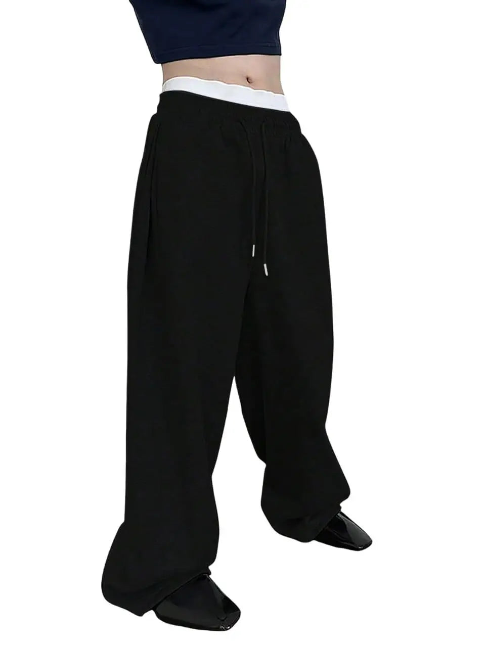 2025 men's sweatpants with drawstring waist, straight leg, wide leg, loose fit, sports pants with pockets