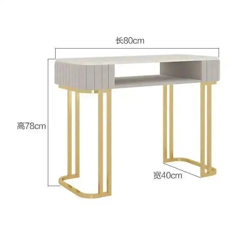 Nordic Slate light Tables Professional Nail luxury Double Manicure Table Salon Furniture beauty salon Manicure Table Chair Set Z
