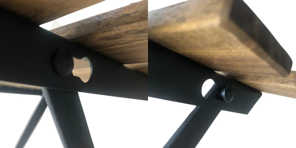 Kanhome Bestseller Factory Price Outdoor  Wood 3PCS Coffee Bistro Balcony Set Folding Garden Chair and Table Set from Vietnam