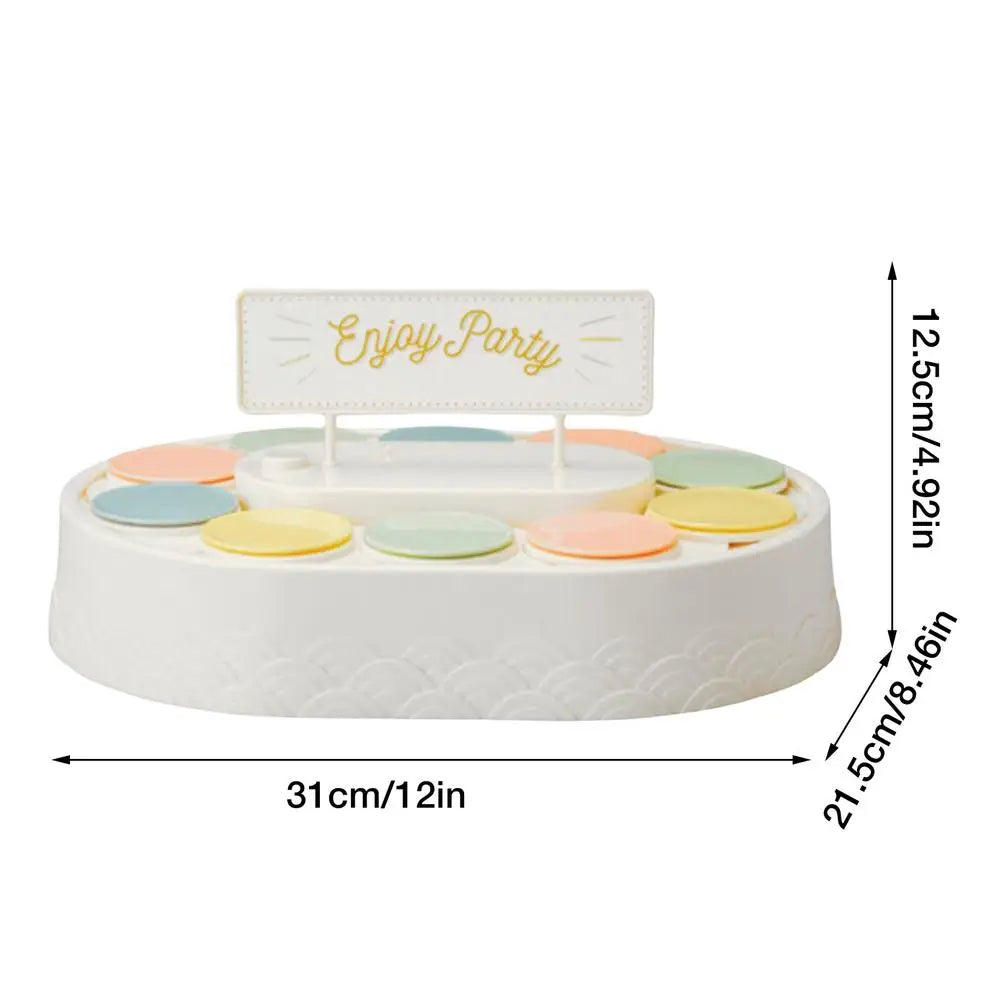 Rotate Sushi Machine 10 trays Automatic Rotating Dessert Cupcake Display Table Swing Tray Wedding Birthday Party Supplies Gift