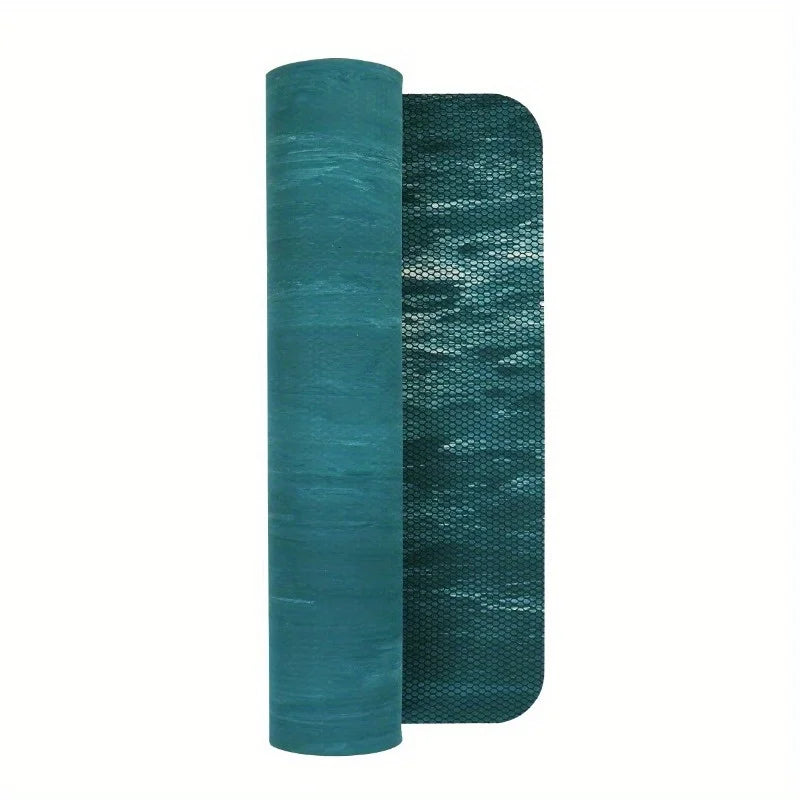 4mm rubber yoga mat with non-slip pattern for high intensity workouts