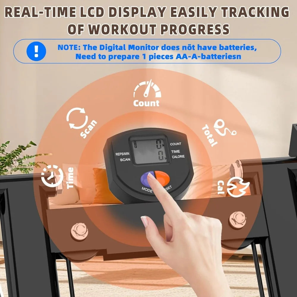 Compact Vertical Climber for Home Fitness: Full-Body Exercise Machine with LCD Display