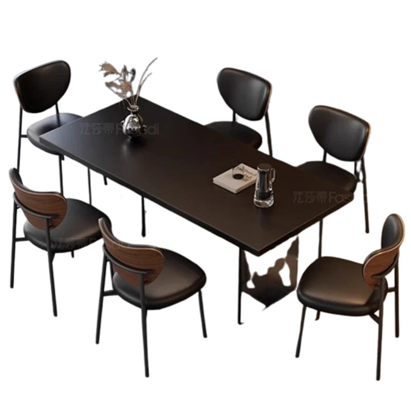 Modern Simple Dining Tables Vintage Luxury Camping Living Dining Tables Nordic Black Conjuntos De Sala De Jantar Furniture