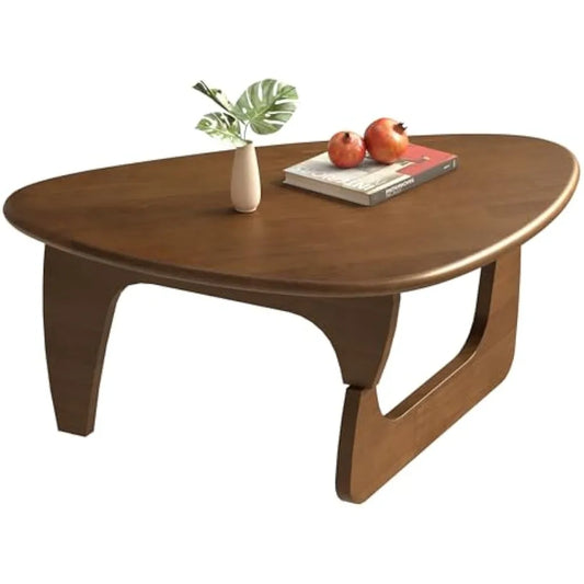 Mid Century Modern Coffee Table, Solid Wood Triangle Coffee Table for Living Room, Modern Tea Table for Home, 35.4x23.6x16.5