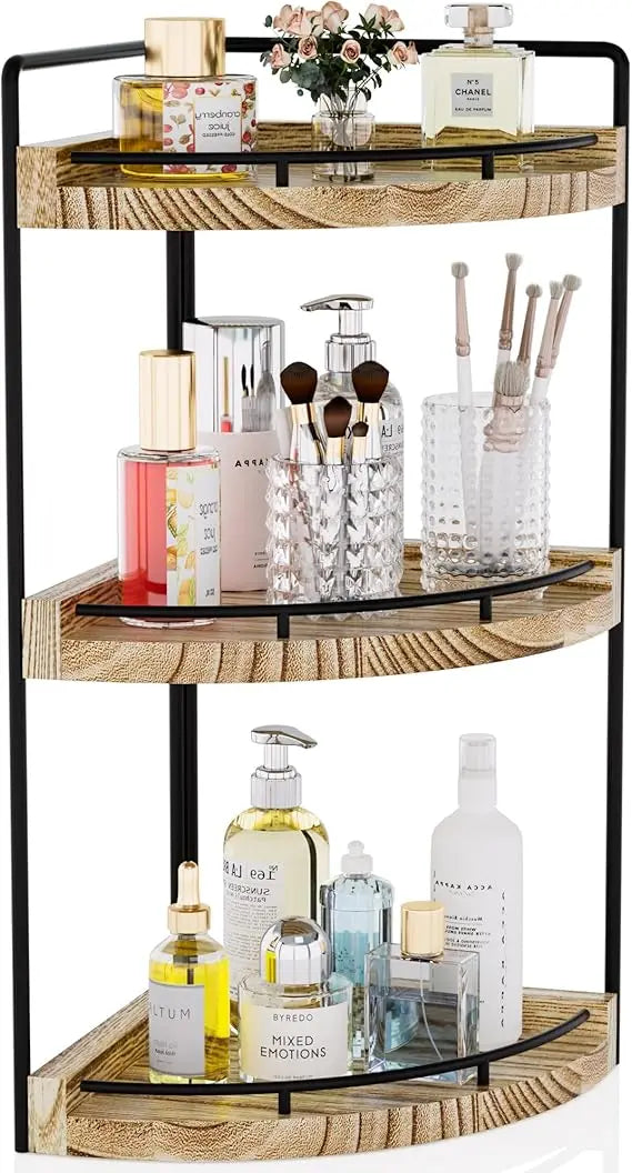 corner bathroom counter organizer, 3 tier bathroom storage countertop for skincare, sink shelf for kitchen decor, vanity, dresse