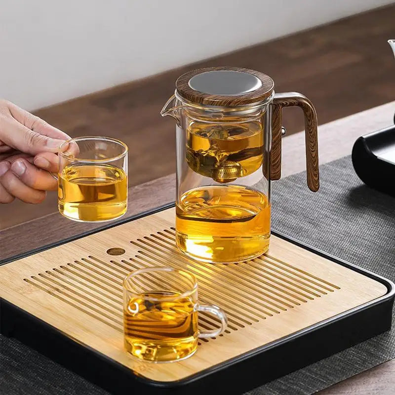 Heat Resistant Glass Teapot One-click filtering Tea Pot Tea Water Separation Filter Tea Maker Coffee Pot Home Teaware