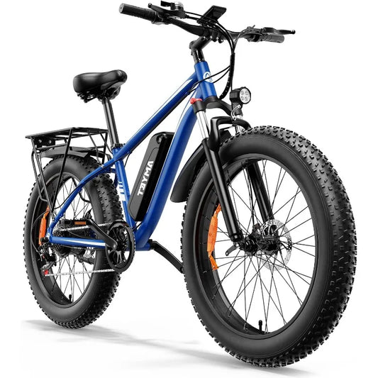Bike for Adults Peak 1500W Electric Bicycle 48V 15AH (720WH) Battery Electric Bike 26" Fat Tire Mountain 28mph 7 S