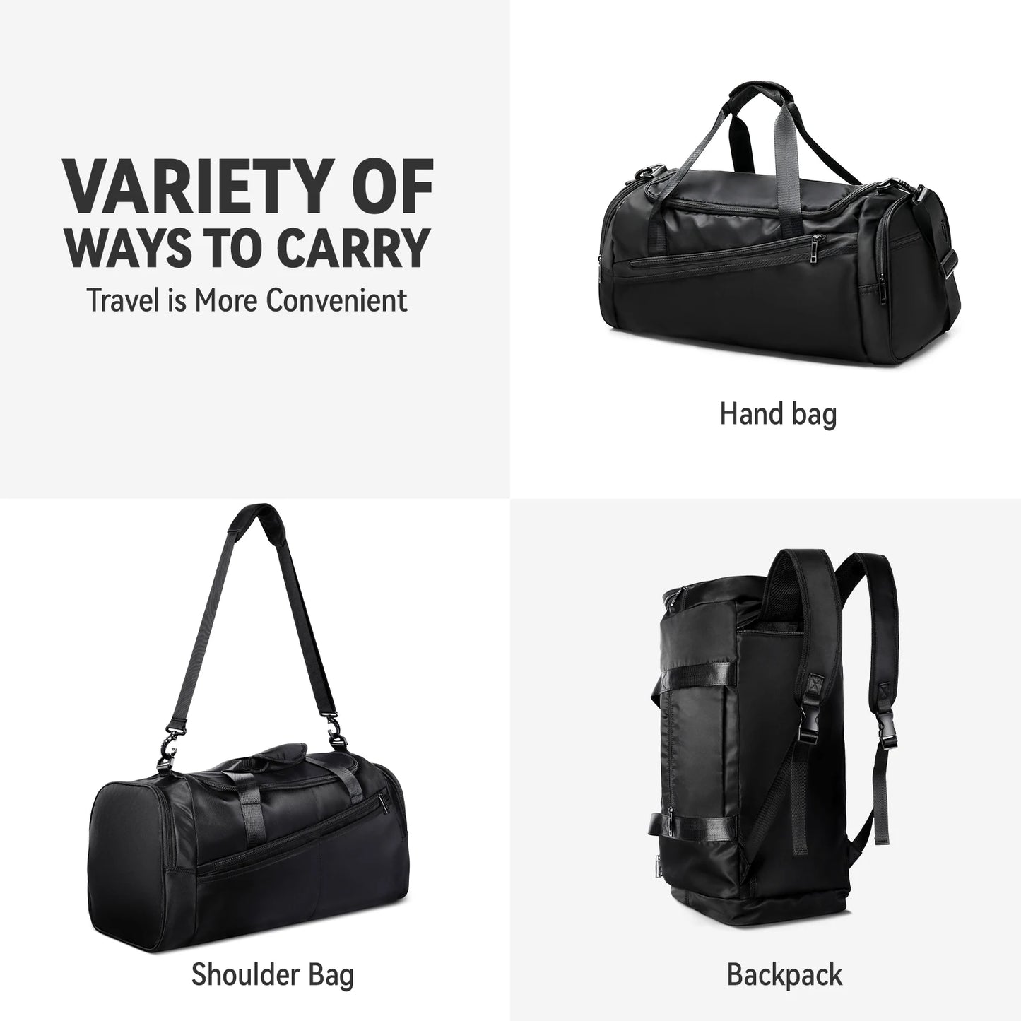 Trendy Large Capacity Short Distance Travel Bag, Portable Dry Wet Separation Sports Backpack Gym Yoga Shoulder Bag, Storage Bag