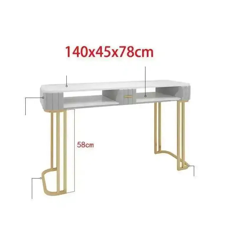 Nordic Slate light Tables Professional Nail luxury Double Manicure Table Salon Furniture beauty salon Manicure Table Chair Set Z