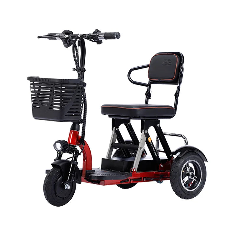 120kg Load Foldable 3 Wheel  Three Wheel Folding Electric Airport Mobility Tricycle Scooter for Elderly