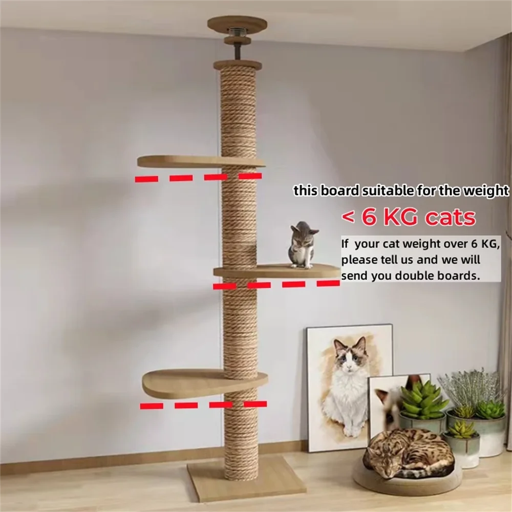 Adjustable Cat Climbing Frame from Floor to Ceiling Height For Multi-Level Cat Tree House Springboard Rest Activity Pet Supplies