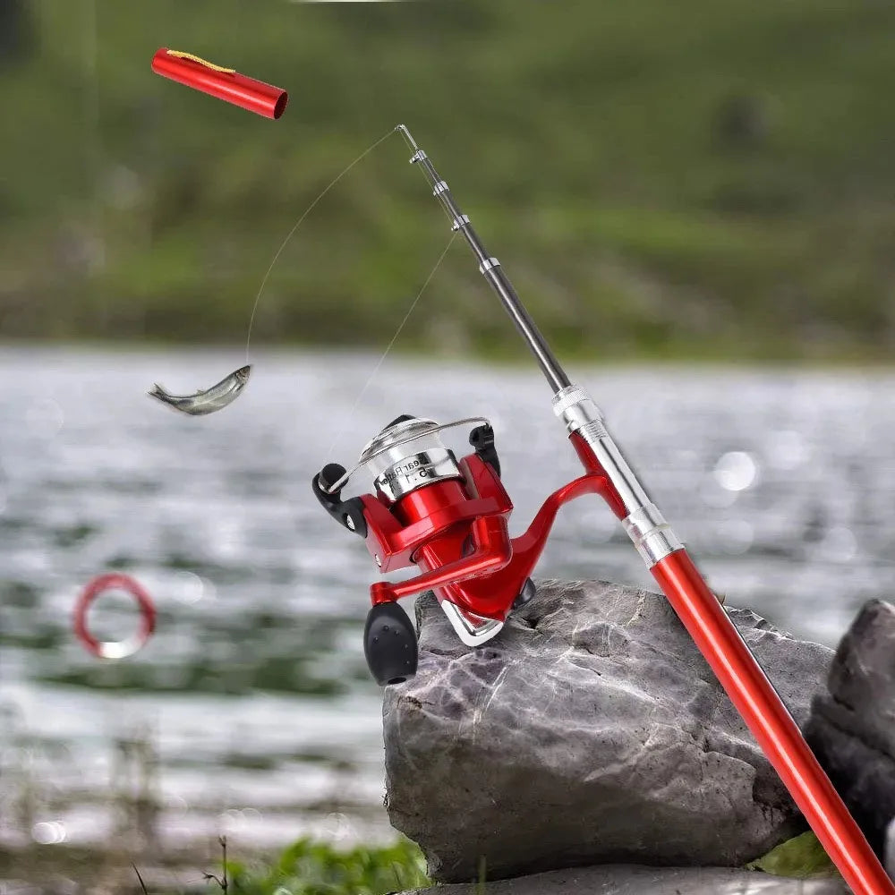 Fish Rod Goods Tackle Reel Telescopic Pole Rods for Fishing Accessories Tools Accessaries Poles Material Things Articles Sports
