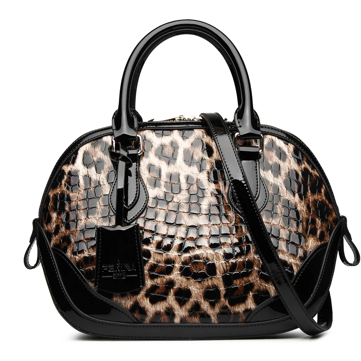 tote bag woman luxury designer bags genuine leather large Leopard Print handbags leather crossbody bag Business casual Dome Bag