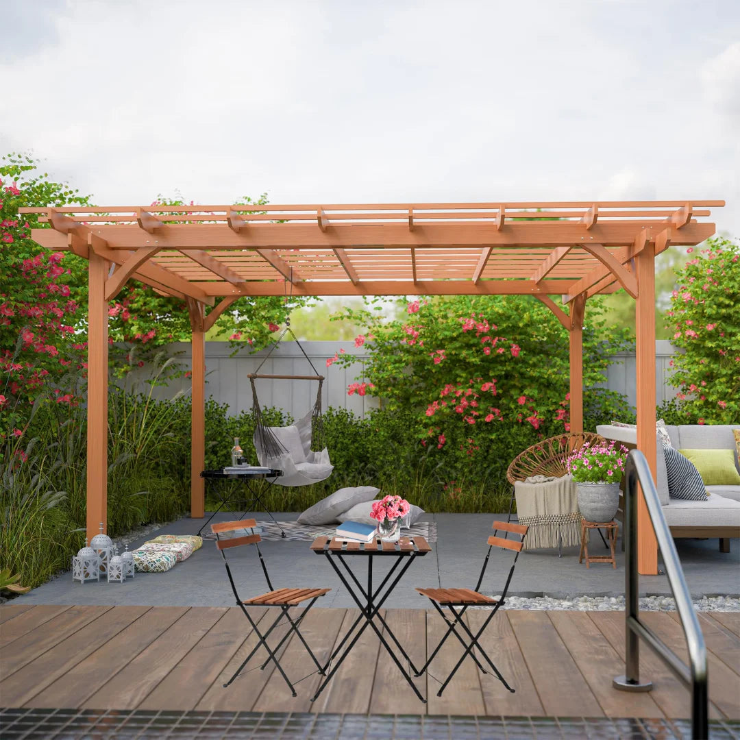 Kanhome Bestseller Factory Price Outdoor  Wood 3PCS Coffee Bistro Balcony Set Folding Garden Chair and Table Set from Vietnam