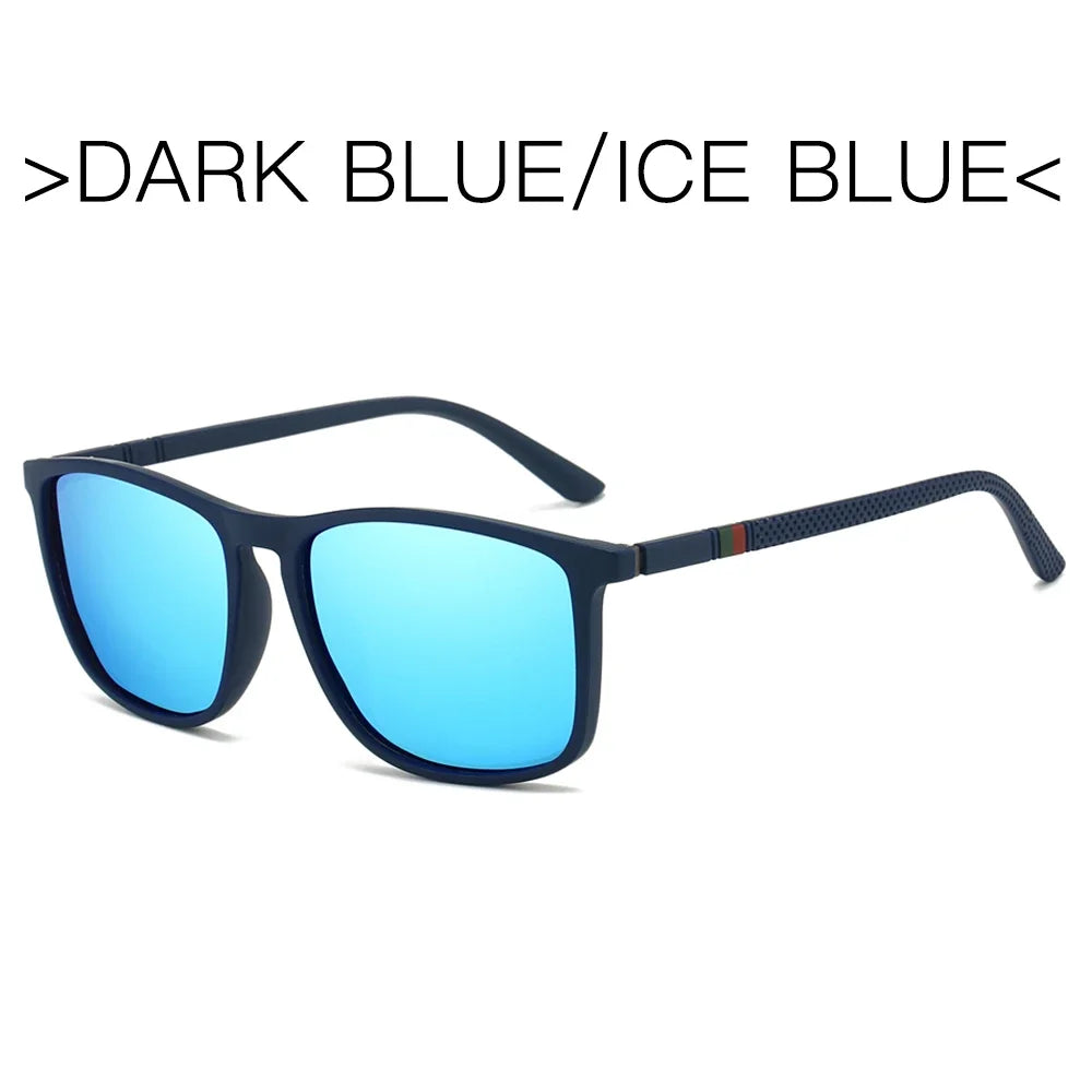 Sports Sunglasses for Men Polarized Comfortable Wear Square Sun Glasses Male Light Weight Eyewear Accessory with Origina UV400