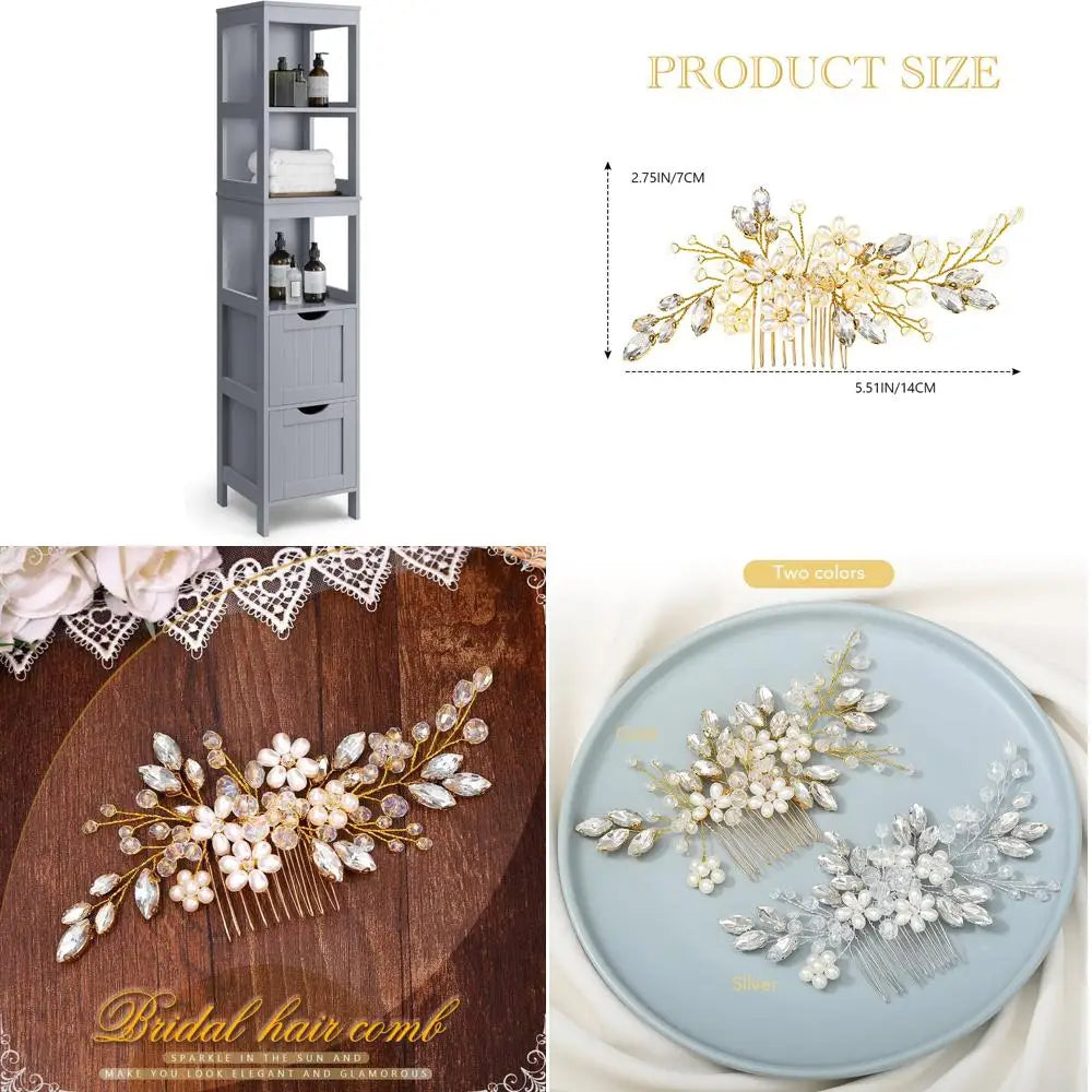 Bathroom Floor Cabinet, Bathroom Storage Organizer Rack Stand, Multifunctional Corner Unit, 2 Drawers, 55.7 Inches in Height, D