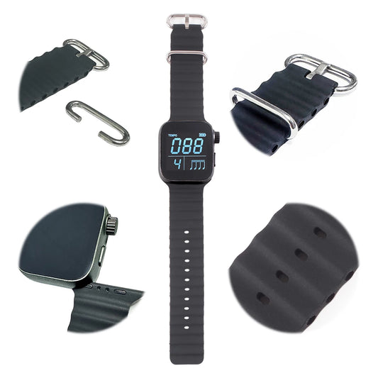 Wearable Vibrating Metronome for Sport Running Metronome Watch 40-240 Bpm Smart Pulse Beat Counting Watch for Musical Instrument