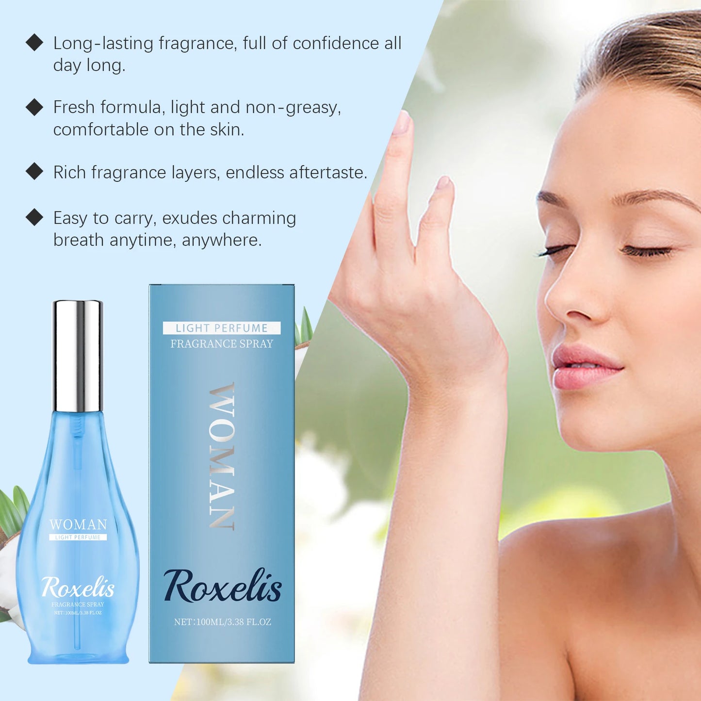 Roxelis Coconut Oriental Perfume Oriental Charm Eau De Toilette Spray Fresh Coconut Fragrance Elegant Perfume