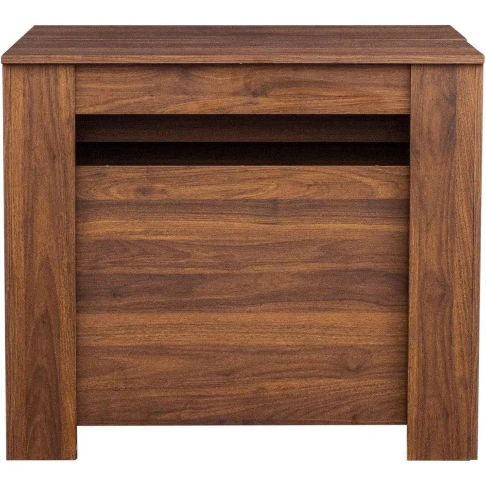 expandable modern rustic rectangular dining table for 1-10, wood, suitable for kitchen and living spaces