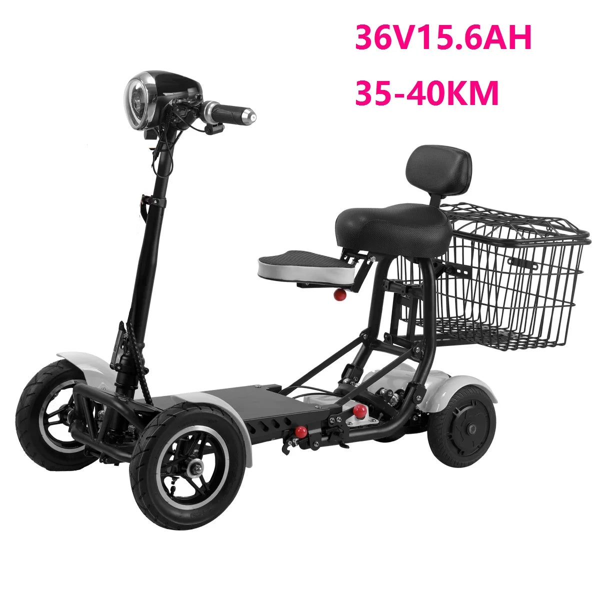 New handicapped Foldable Electric Scooter Adult Dual motor 4 Wheels Folding Electric Wheelchair Scooter For Elderly People