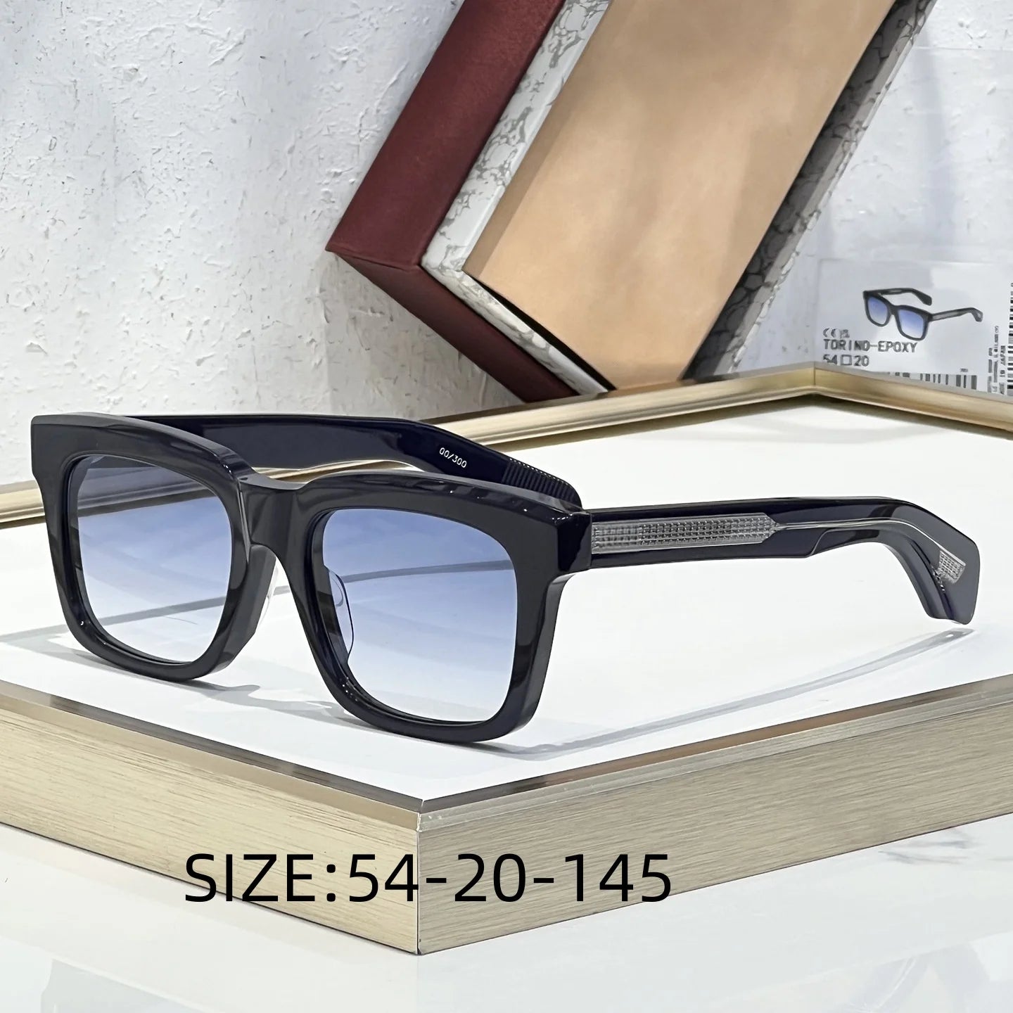 TORINO Epoxy Sunglasses 2025 New Arrival Japanese Handmade Square Frame UV400 Unisex Fashion Eyewear for Vacation