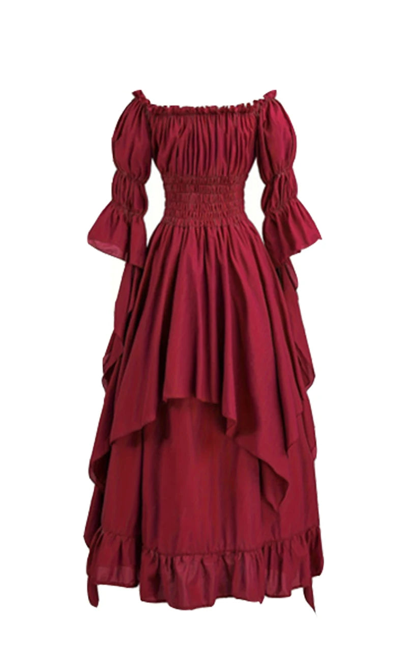 Women's Gothic Witch Dress Medieval Renaissance Costume Victorian Dress