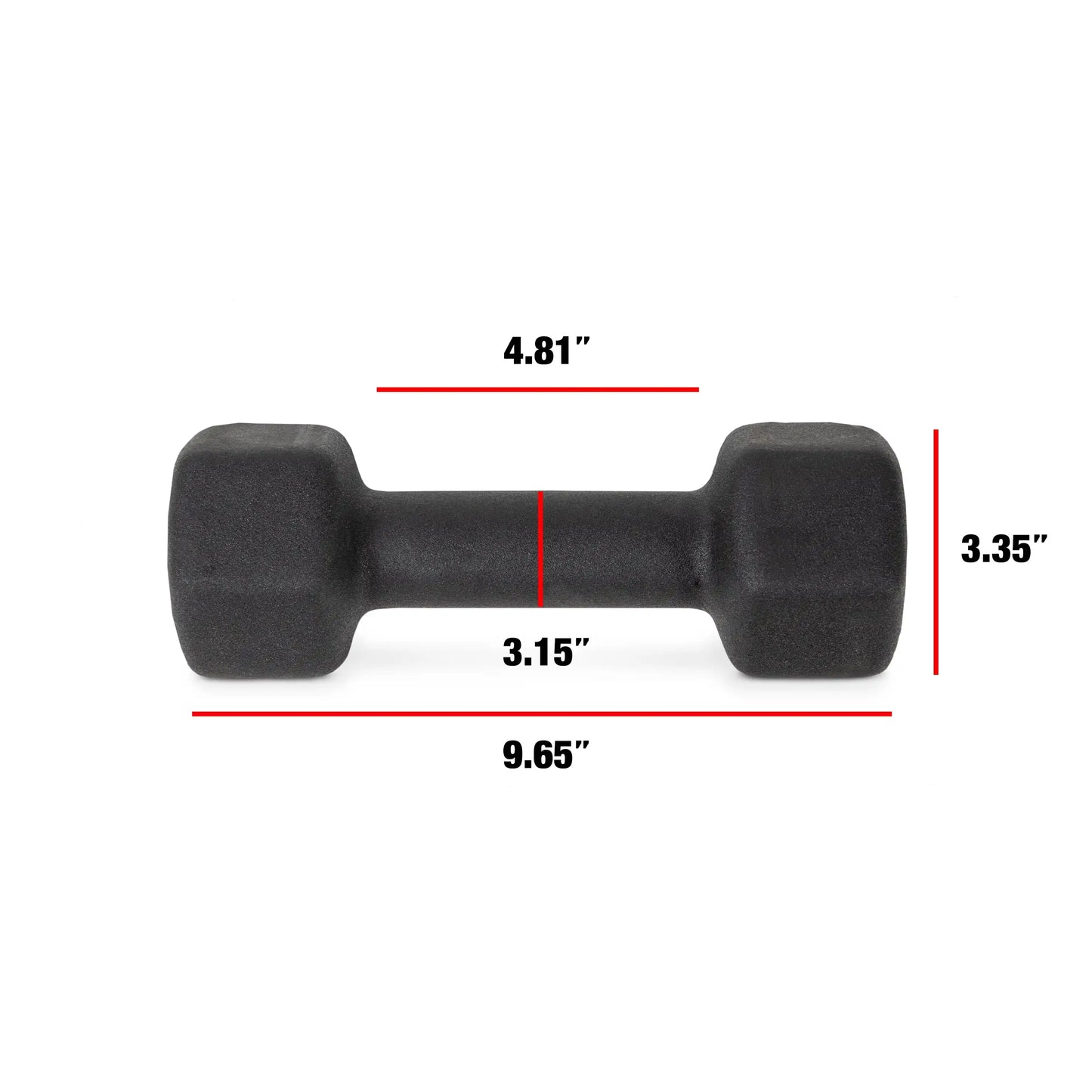 Barbell, 10lb Black Neoprene Dumbbell, Pair full-body workout prevent rolling