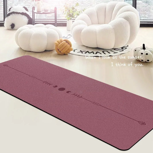 5mm Thick Yoga Mat with Textured PU Surface & Natural Rubber Base - Anti-Slip, High-Density Fitness Mat for Home/Pilates (Alignm
