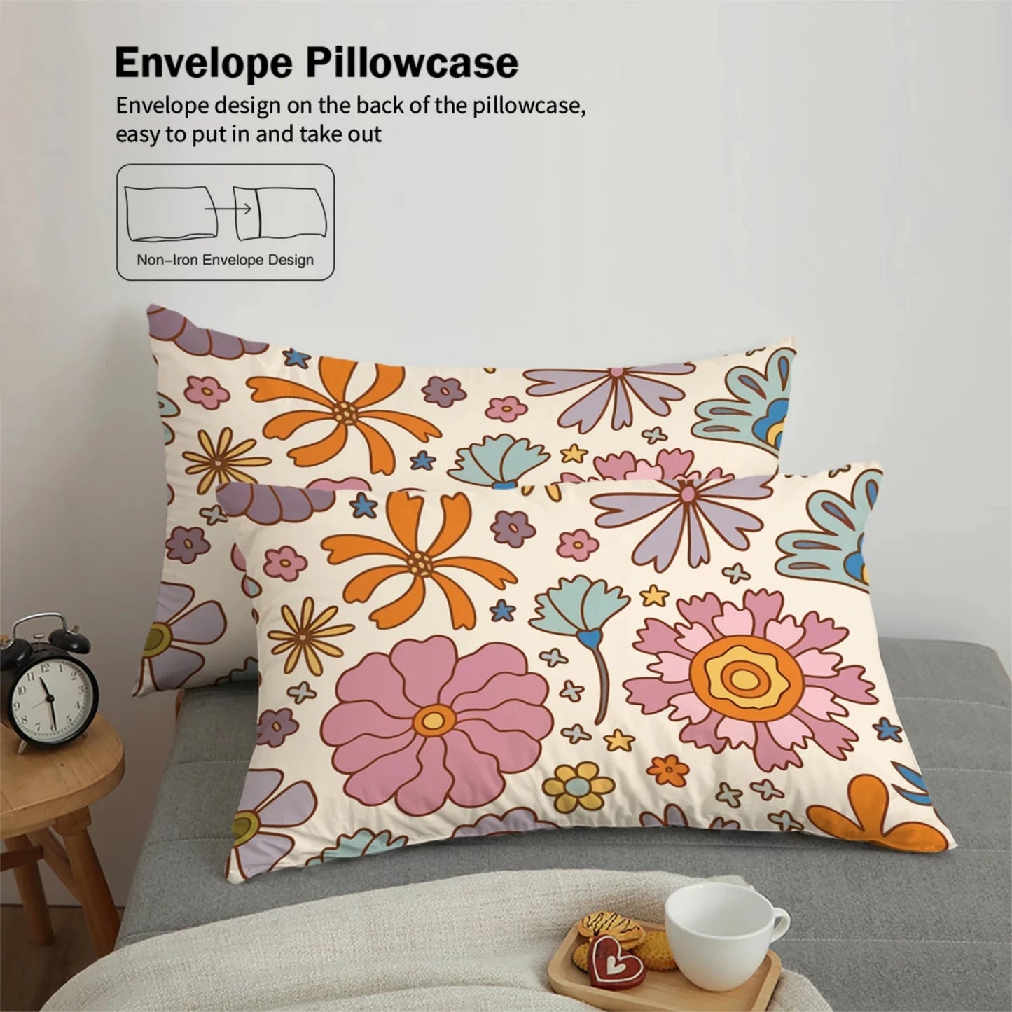 Warm and skin friendly, this unfilled 3pcs matte polyester bedding set includes 1 duvet cover and 2 pillowcases. Featuring anti