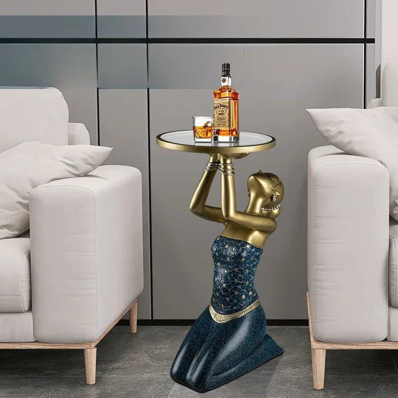 Living Room Coffee Tables Tea Salon Low Luxury Modern Coffee Tables Sofa Side Gold Resin Stolik Kawowy Home Furniture WK50CJ