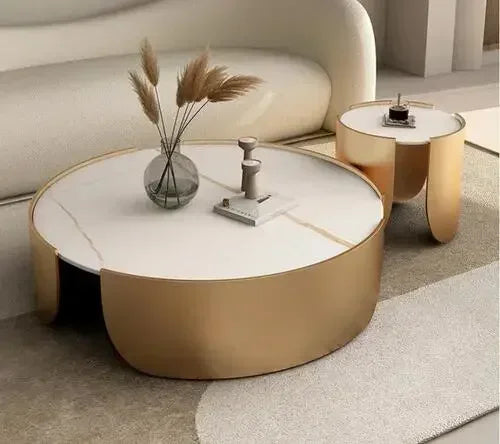 Round Luxury Coffee Tables Metal Low Patio Outdoor Hall Hotel Coffee Tables Center Entryway Muebles De La Sala Home Furniture
