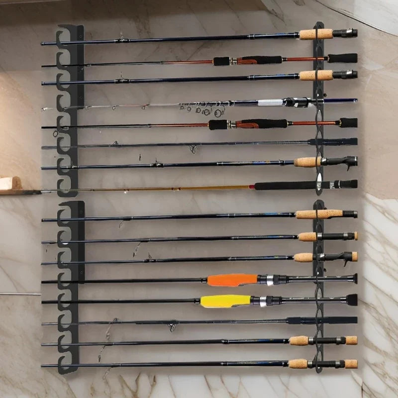 Fishing Rod Holder Wall Ceiling Fishing Rod Storage Rack Horizontal Fishing Rod Overhead Hanger Fishing Rod Holder Stand