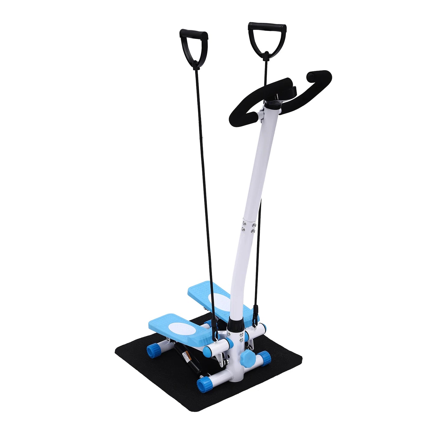 Fitness Stepper With Handlebars, Adjustable Height Hydraulic Stair Steppers with Resistance Band, Loading 150kg/330lbs