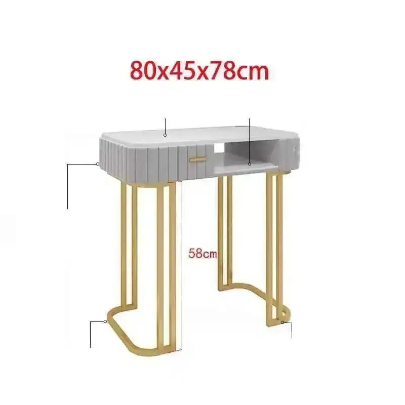 Nordic Slate light Tables Professional Nail luxury Double Manicure Table Salon Furniture beauty salon Manicure Table Chair Set Z