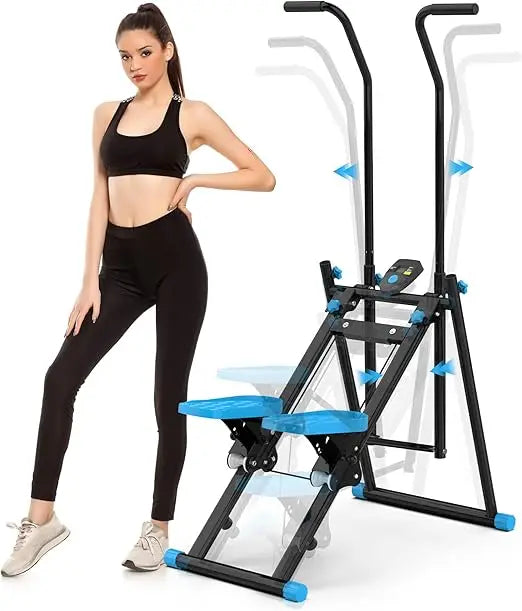 Compact Vertical Climber for Home Fitness: Foldable Stair Stepper for Total Body Cardio Workout