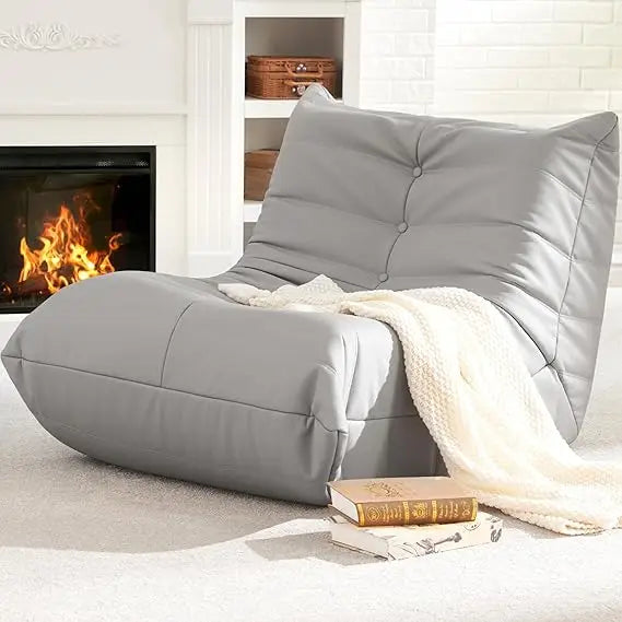 Bean Bag Chair Giant Bean Bag Sofa Memory Foam Bean Bag Couches for Adults, Leather Bean Bag Chairs for Living Room Bedroom Dor