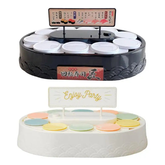 Rotate Sushi Machine 10 trays Automatic Rotating Dessert Cupcake Display Table Swing Tray Wedding Birthday Party Supplies Gift