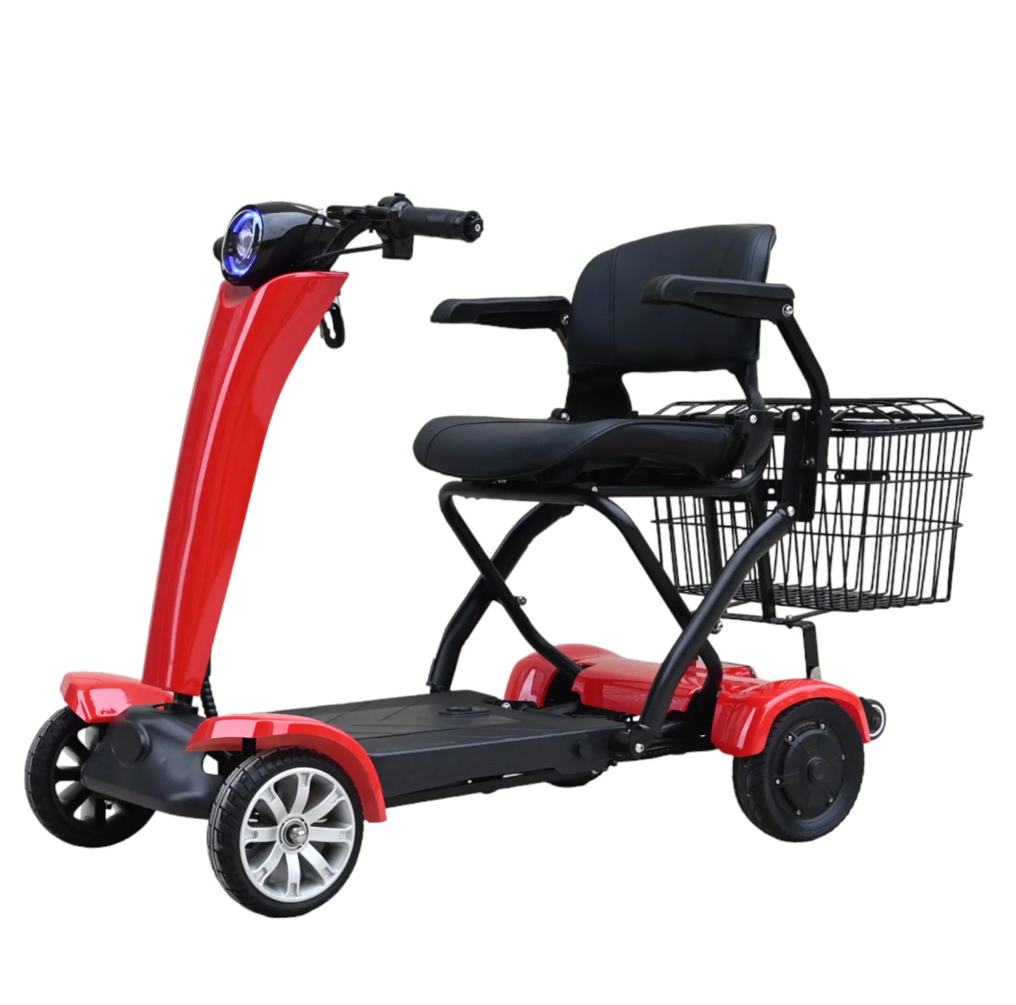 2025 max load 120kg fordable dual motor 4 wheel  portable automatic folding electric mobility scooter seniors