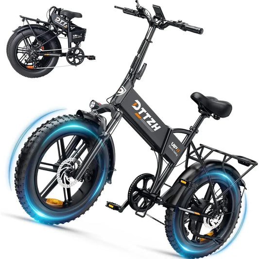 Ebikes for Adults, 1000W/1200W Peak Motor 34MPH Max Speed Electric Bike, 48V 15AH Removable Battery, 20" Fat tire e Bik