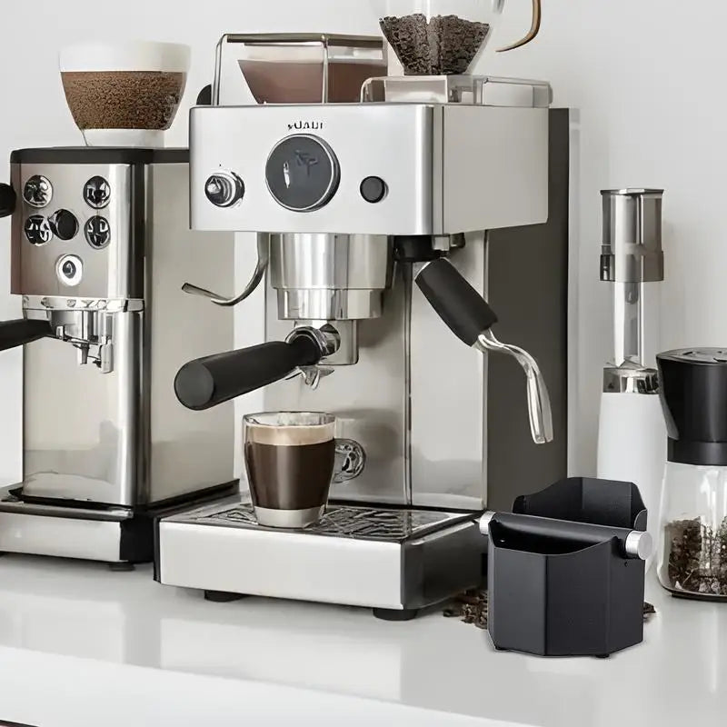 Coffee Knock Box Small Coffee Ground Basin Coffee Ground Basin Coffee Pucks Container With Removable Knock Bar For Home Cafe