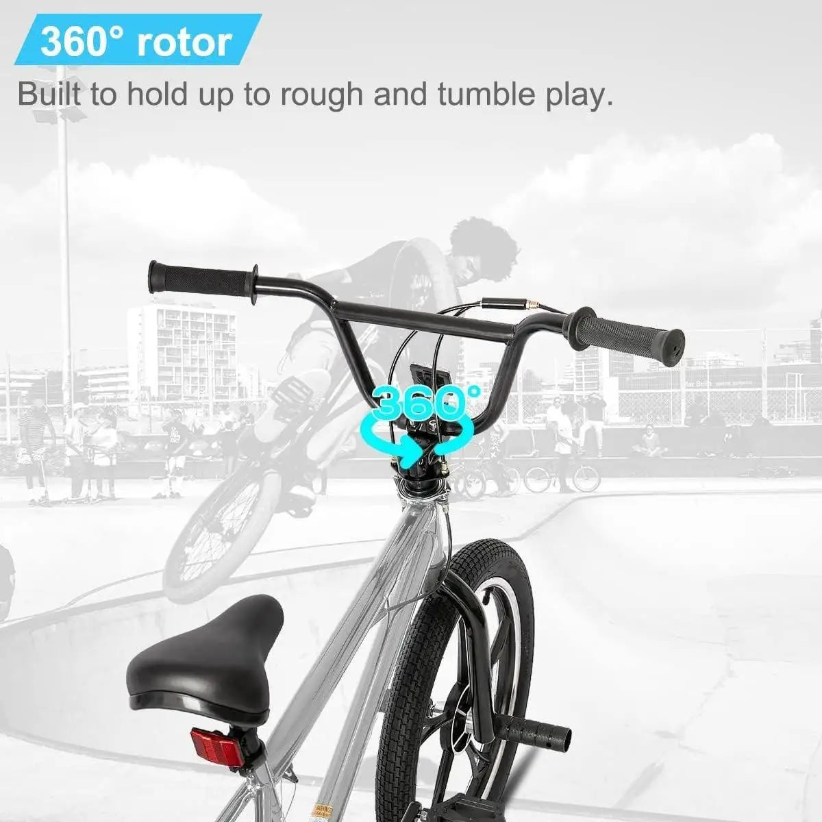 20 Inch 5 Spoke Kids BMX Bike for Boys Girls Ages 5-12, 360 Degree Rotor Freestyle, 4 Pegs Single Speed Kid’s BMX Bicycle,