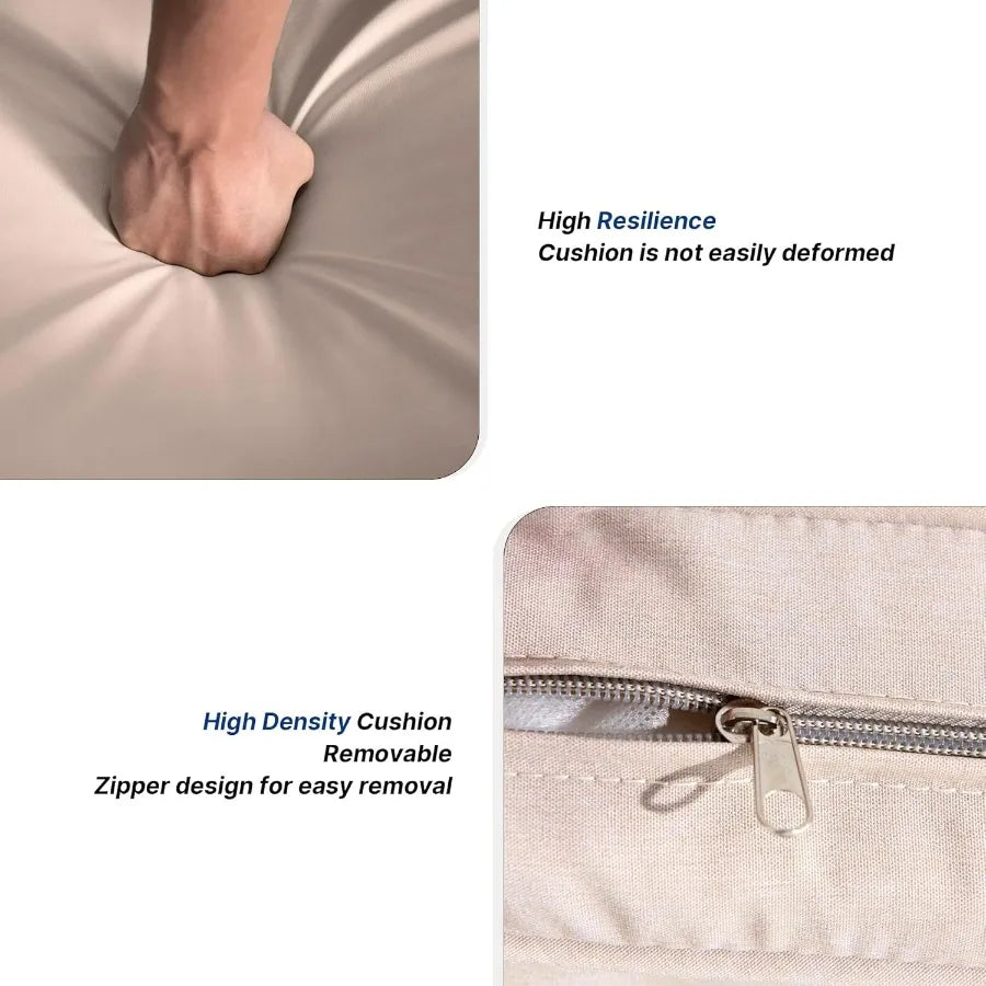 Gotland 4Piece Outdoor Patio Furniture Set Wicker Rattan Chairs Sofa with Cushions and Glass Coffee Table Conversation Set for