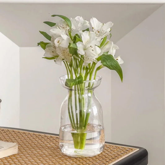 glass vases for decor, modern decorative flower vase centerpieces table home indoor desk decor living room, kitchen, office wed